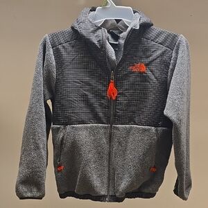 The North Face Charcoal and Red Fleece Jacket